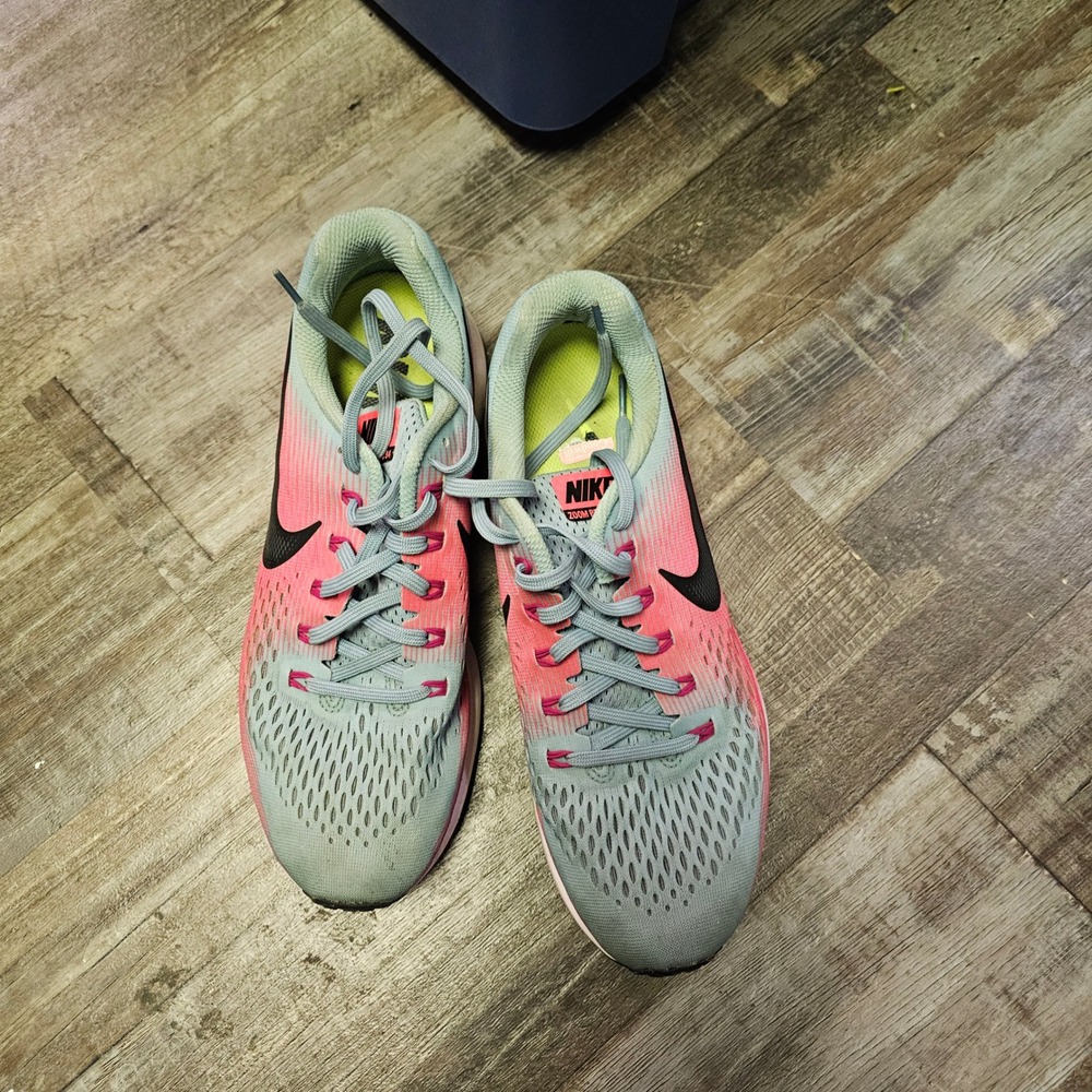 Nike Air Zoom Pegasus 33 Blue Pink Running Shoes 880560-406 Womens 10.5